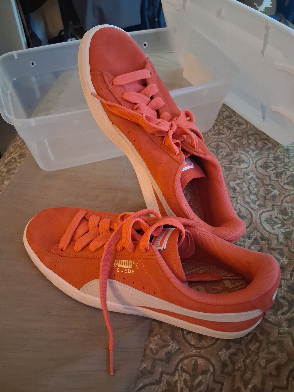 Puma Coral Suede Low-Top Sneakers